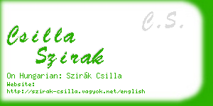 csilla szirak business card